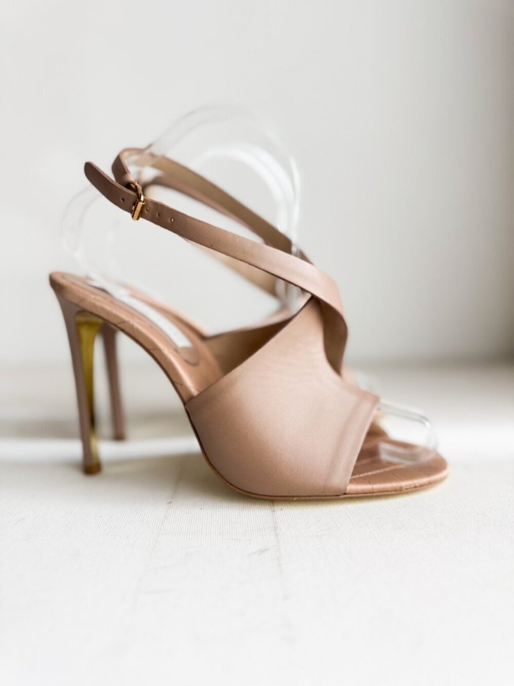 Stella McCartney Nude Beige Leather Timeless Classic Heels 39